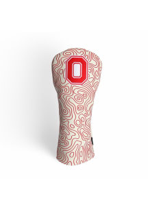 Ohio State Buckeyes Premium Leather Block O Topography Golf Headcover