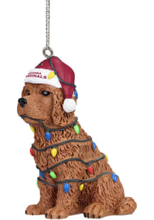Arizona Cardinals Dog With Lights Ornament - Cardinal