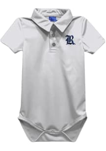 Vive La Fete Rice Owls Baby White Team Short Sleeve One Piece Polo