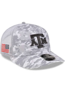 New Era Texas A&M Aggies Digi Camo LP Stretch 9FIFTY Trucker Adjustable Hat - White