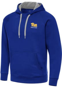 Antigua Pitt Panthers Mens Blue Victory Soccer Long Sleeve Hoodie