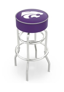 K-State Wildcats Double-Ring Swivel Pub Stool - Black
