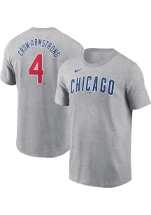 Pete Crow-Armstrong Chicago Cubs Grey Road Short Sleeve Player T Shirt