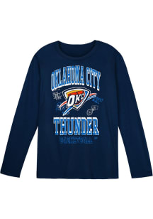 Oklahoma City Thunder Boys Navy Blue Grit and Glory Long Sleeve T-Shirt