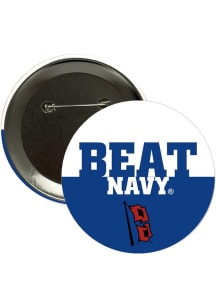 Tulsa Golden Hurricane BEAT Navy 3" Button - Navy Blue