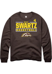 Brady Swartz Western Michigan Broncos Mens Brown NIL Stacked Box Player Crew