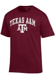 Champion Texas A&M Aggies Maroon Arch Mascot Short Sleeve T Shirt