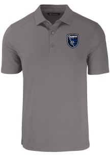 Cutter and Buck San Jose Earthquakes Mens Graphite Forge Recycled Short Sleeve Polo