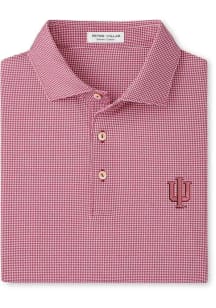Peter Millar Indiana Hoosiers Mens Crimson Border Short Sleeve Fashion Polo