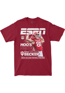 Charlie Becker Indiana Hoosiers Crimson ESPN Cover Short Sleeve Fashion Player T Shirt