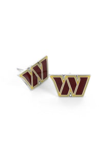 Washington Commanders Silver Post with Team Logo Womens Earrings