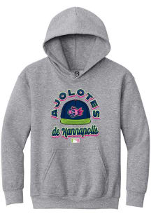 Summit Sportswear Kannapolis Cannon Ballers Youth Grey Circle Cap Copa Long Sleeve Hoodie