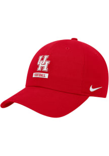 Nike Houston Cougars Football Club Cap Adjustable Hat - Red