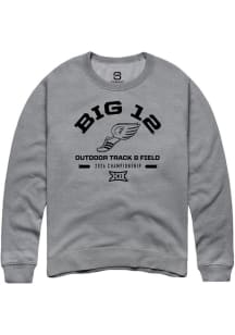Summit Sportswear Big 12 Mens Graphite 2026 Outdoor Track & Field Championship Long Sleeve Crew Sw..