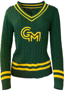 George Mason University Womens Green Cypress Long Sleeve Sweater