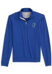 Johnnie O Kansas Jayhawks Mens Blue Motion Vault Long Sleeve Qtr Zip Pullover