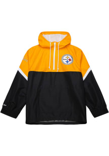 Mitchell and Ness Pittsburgh Steelers Mens Black Tie Breaker Pullover Jackets