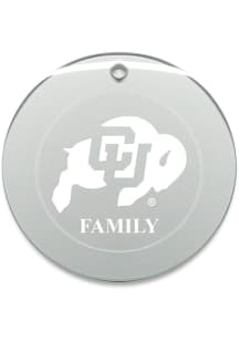 Colorado Buffaloes Family Round Ornament - White