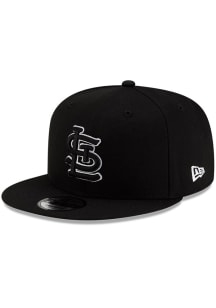 New Era St Louis Cardinals Black Tonal White Logo Basic 9FIFTY Mens Snapback Hat