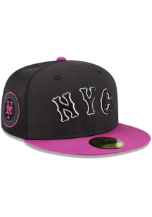 New Era New York Mets Mens Black City Connect Batting Practice 59FIFTY Fitted Hat