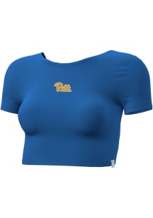 Champion Pitt Panthers Womens Blue Twist Back Short Sleeve T-Shirt