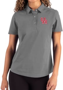Cutter and Buck Houston Cougars Womens Graphite Advantage Short Sleeve Polo Shirt