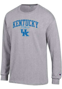 Champion Kentucky Wildcats Grey Mom Script Jersey Long Sleeve T Shirt