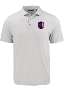 Cutter and Buck St Louis City SC Mens Grey Coastline Eco Short Sleeve Polo