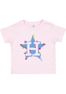 Houston Astros Toddler Girls Pink Floral Short Sleeve T-Shirt