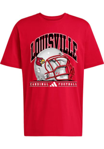 Adidas Louisville Cardinals Red HOB Football Refresh Short Sleeve T Shirt