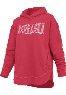 Pressbox Nebraska Cornhuskers Womens Red Clairmont Hooded Sweatshirt
