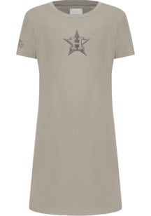 Pro Standard Houston Astros Girls Tan Neutral Short Sleeve Dress