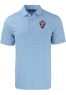 Cutter and Buck Colorado Rapids Light Blue Forge Double Stripe Big and Tall Polo