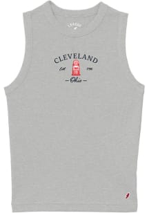 Cleveland Womens Grey embroidered Tank Top