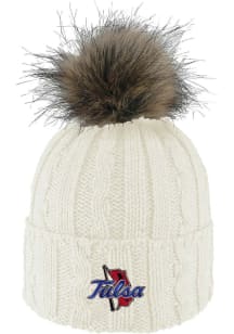 LogoFit Tulsa Golden Hurricane Ivory Alps Pom Womens Knit Hat