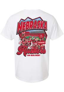 Something Inked Nebraska Cornhuskers White Memorial Stadium Short Sleeve T Shirt