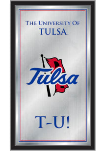 Tulsa Golden Hurricane Fight Song Hanging Back Bar Mirror
