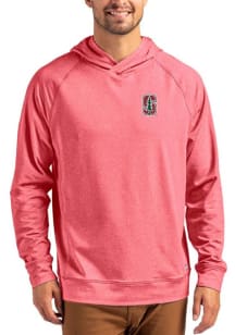 Cutter and Buck Stanford Cardinal Mens Red Adapt Knit Hood Long Sleeve Hoodie