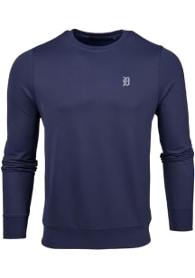 Greyson Detroit Tigers Mens Navy Blue Siasconset Stadium Series Long Sleeve Crew Sweatshrt