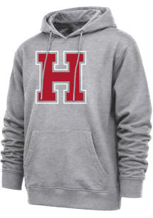 Harvard Crimson Mens Grey Block H Long Sleeve Hoodie
