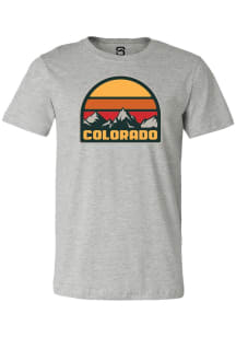 Summit Sportswear Colorado Grey Mountain Sunrise Short Sleeve Fashion T Shirt