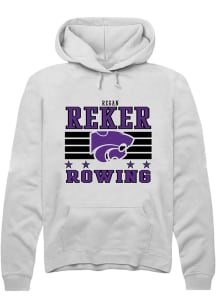 Regan Reker K-State Wildcats Mens White NIL Striped Player Hood