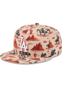 New Era Los Angeles Dodgers Natural 2026 Spring Training Fan Pack Print 9FIFTY Mens Snapback Hat