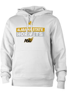 Adidas Alabama State Hornets Mens White Heat Seal Fleece Long Sleeve Hoodie
