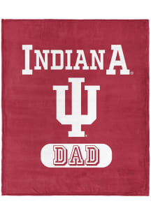 Indiana Hoosiers Dad Silk Touch Fleece Blanket - Crimson