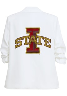 Iowa State Cyclones Womens White Large I State Blazer Medium Weight Jacket