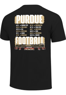 Purdue Boilermakers Black 2026 Football Schedule Short Sleeve T Shirt