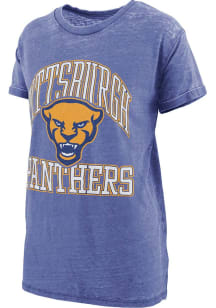 Pressbox Pitt Panthers Womens Blue Wayne Short Sleeve T-Shirt