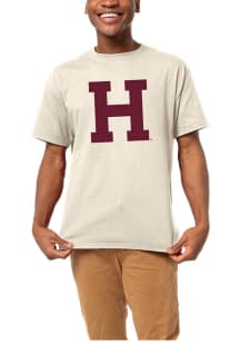 Harvard Crimson White Block H Short Sleeve T Shirt