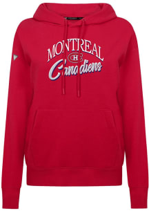 Levelwear Montreal Canadiens Womens Red Adorn Origins Hooded Sweatshirt